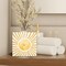 Inspirational Sun Sunshine Wood Box Sign Desk Decor, Pop Smiles Rustic Farmhouse Wooden Block Sign Decorations for Home Office Girls Dorm Room Nursery Playroom Wall Tabletop Shelf Decor